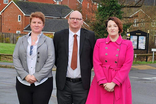 Cllr Kerrie Miles, Sara Allmark and Martin Mcleod