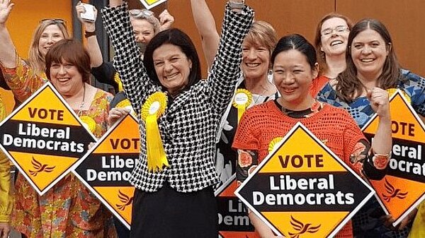 Group of Liberal Democrat Councillors celebrating